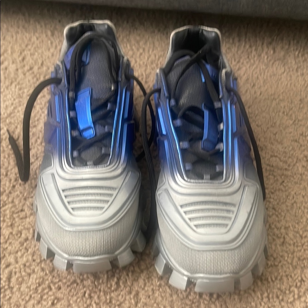 PRADA CLOUDBURST SIZE 10 silver and blue. $1200 brand new. Taking offers.